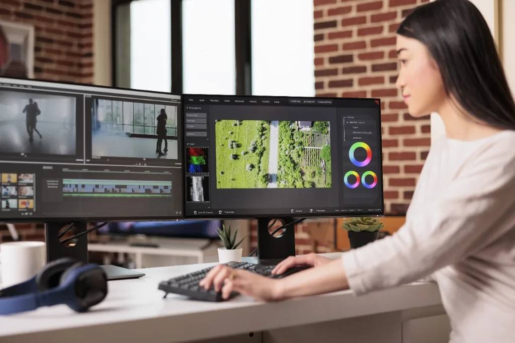 Video editing and motion graphics — professional post-production workspace